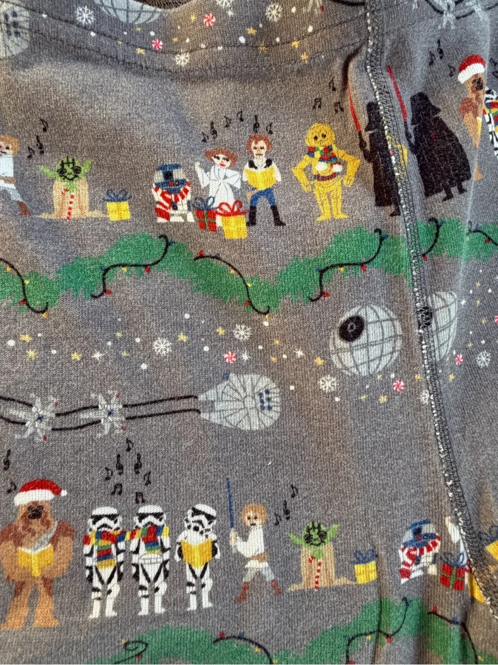 Kids Grey Stormtrooper Holiday Pajama Set